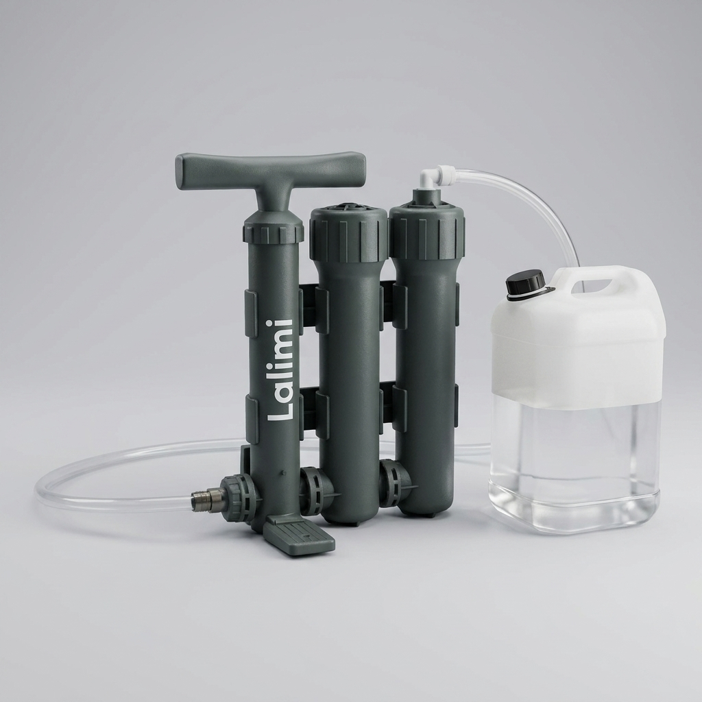 LALIMI Portable Water Purifier Pump | 0.01 Micron Filter, No Batteries