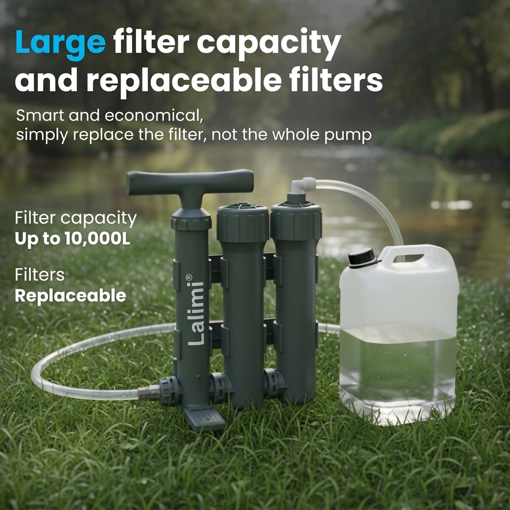 LALIMI Replacement Filter Cartridge Set — 0.01 Micron UF Membrane + PP Sediment Filter